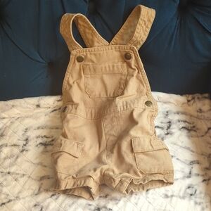 Kids Tan Short Overalls